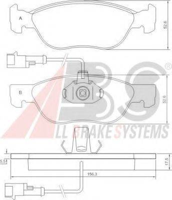 A.B.S. 36893 OE - Kit pastiglie freno, Freno a disco autozon.pro