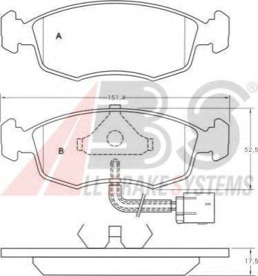 A.B.S. 36846 OE - Kit pastiglie freno, Freno a disco autozon.pro