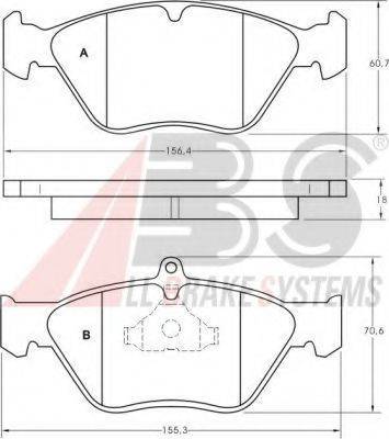 A.B.S. 36805 OE - Kit pastiglie freno, Freno a disco autozon.pro