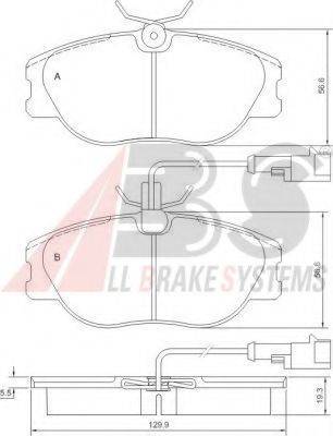 A.B.S. 36800 OE - Kit pastiglie freno, Freno a disco autozon.pro