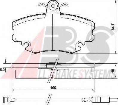 A.B.S. 36881 OE - Kit pastiglie freno, Freno a disco autozon.pro