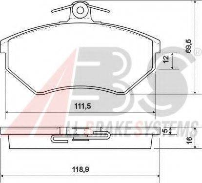 A.B.S. 36790 OE - Kit pastiglie freno, Freno a disco autozon.pro