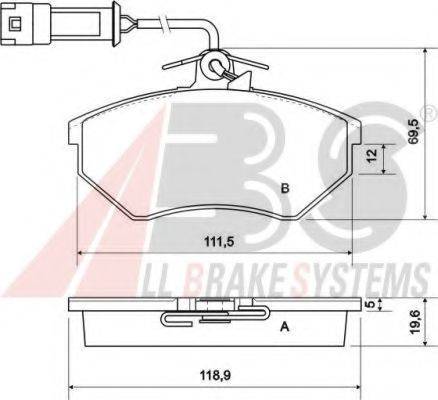 A.B.S. 36791 OE - Kit pastiglie freno, Freno a disco autozon.pro