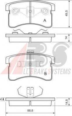 A.B.S. 36745 OE - Kit pastiglie freno, Freno a disco autozon.pro