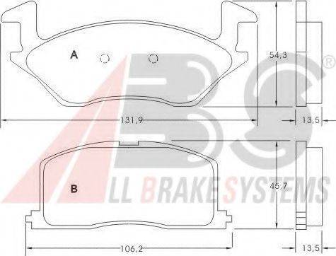 A.B.S. 36711 OE - Kit pastiglie freno, Freno a disco autozon.pro