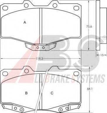 A.B.S. 36724 OE - Kit pastiglie freno, Freno a disco autozon.pro