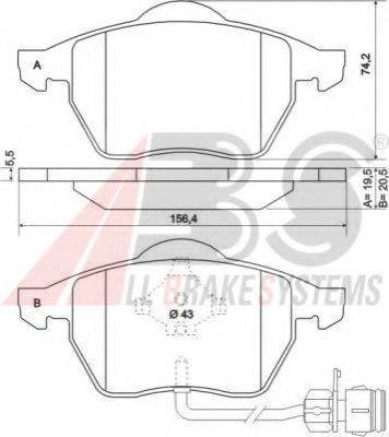 A.B.S. 36773 OE - Kit pastiglie freno, Freno a disco autozon.pro