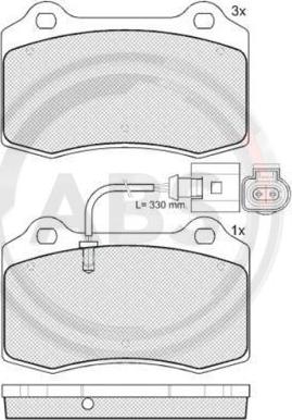 A.B.S. 38592 - Kit pastiglie freno, Freno a disco autozon.pro