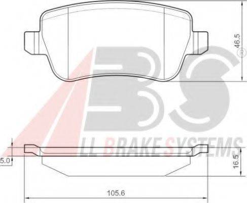 A.B.S. 37496 OE - Kit pastiglie freno, Freno a disco autozon.pro