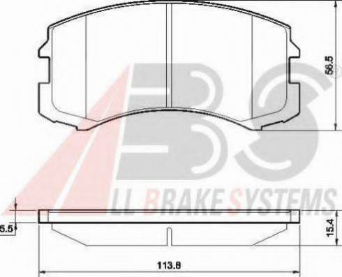 A.B.S. 37491 OE - Kit pastiglie freno, Freno a disco autozon.pro