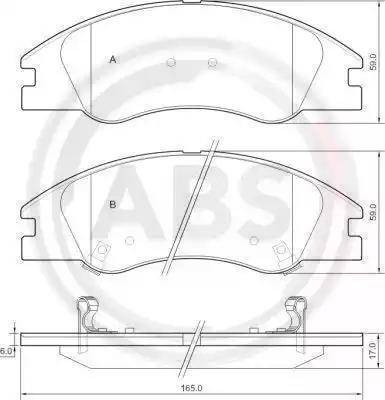 A.B.S. 37492 OE - Kit pastiglie freno, Freno a disco autozon.pro