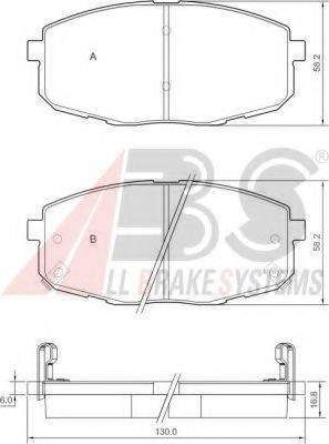 A.B.S. 37442 OE - Kit pastiglie freno, Freno a disco autozon.pro