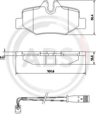 A.B.S. 37450 - Kit pastiglie freno, Freno a disco autozon.pro