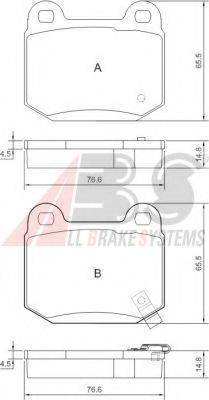 A.B.S. 37452 OE - Kit pastiglie freno, Freno a disco autozon.pro