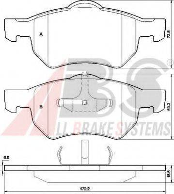 A.B.S. 37469 OE - Kit pastiglie freno, Freno a disco autozon.pro