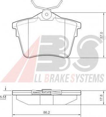 A.B.S. 37466 OE - Kit pastiglie freno, Freno a disco autozon.pro