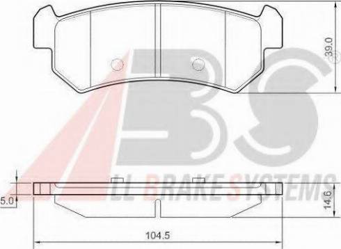 A.B.S. 37461 OE - Kit pastiglie freno, Freno a disco autozon.pro