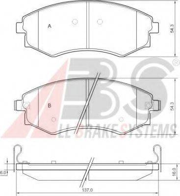 A.B.S. 37468 OE - Kit pastiglie freno, Freno a disco autozon.pro