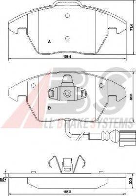 A.B.S. 37414 OE - Kit pastiglie freno, Freno a disco autozon.pro