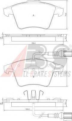 A.B.S. 37416 OE - Kit pastiglie freno, Freno a disco autozon.pro