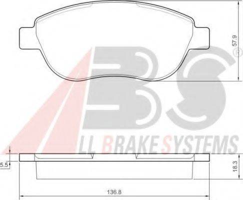 A.B.S. 37418 OE - Kit pastiglie freno, Freno a disco autozon.pro