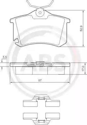 A.B.S. 37412 - Kit pastiglie freno, Freno a disco autozon.pro