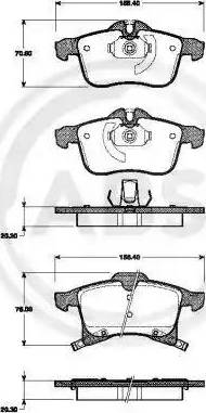 A.B.S. 37484 - Kit pastiglie freno, Freno a disco autozon.pro