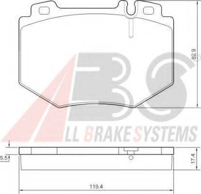 A.B.S. 37480 OE - Kit pastiglie freno, Freno a disco autozon.pro