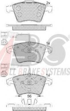 A.B.S. 37482 OE - Kit pastiglie freno, Freno a disco autozon.pro