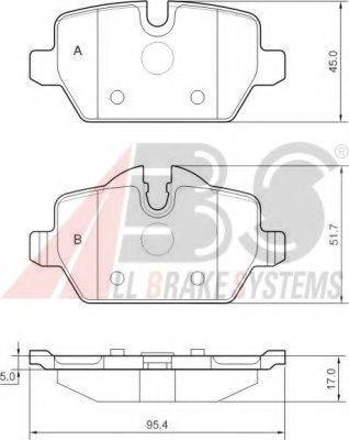 A.B.S. 37435 OE - Kit pastiglie freno, Freno a disco autozon.pro