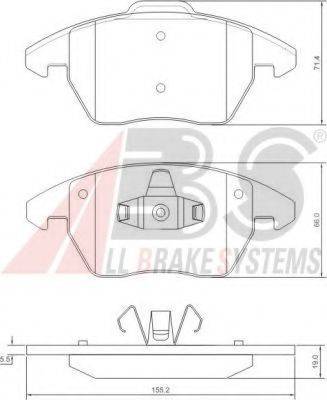 A.B.S. 37429 OE - Kit pastiglie freno, Freno a disco autozon.pro