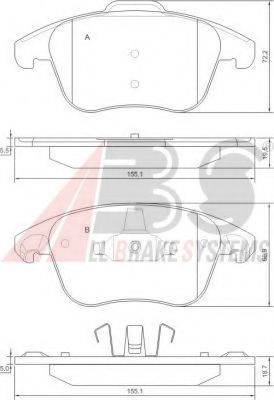 A.B.S. 37599 OE - Kit pastiglie freno, Freno a disco autozon.pro