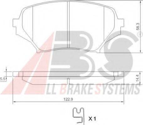 A.B.S. 37549 OE - Kit pastiglie freno, Freno a disco autozon.pro