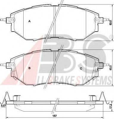 A.B.S. 37502 OE - Kit pastiglie freno, Freno a disco autozon.pro