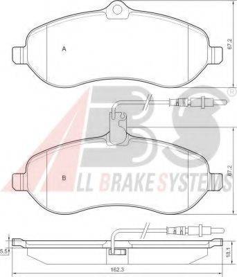 A.B.S. 37589 OE - Kit pastiglie freno, Freno a disco autozon.pro