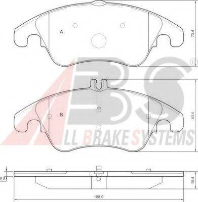 A.B.S. 37586 OE - Kit pastiglie freno, Freno a disco autozon.pro