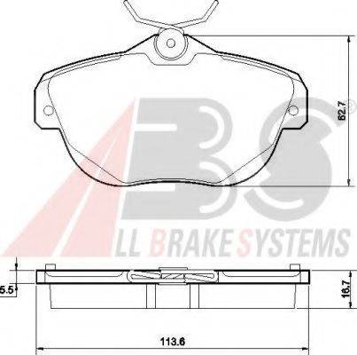 A.B.S. 37539 OE - Kit pastiglie freno, Freno a disco autozon.pro