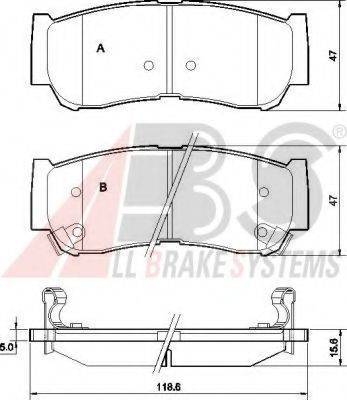 A.B.S. 37523 OE - Kit pastiglie freno, Freno a disco autozon.pro