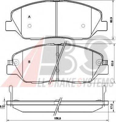 A.B.S. 37522 OE - Kit pastiglie freno, Freno a disco autozon.pro