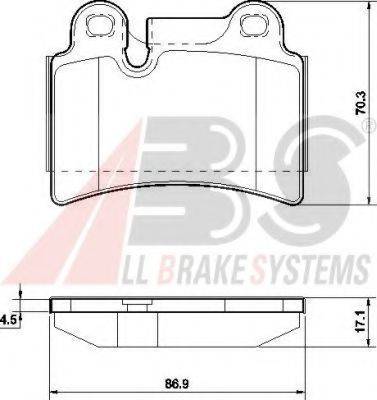 A.B.S. 37575 OE - Kit pastiglie freno, Freno a disco autozon.pro