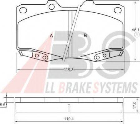 A.B.S. 37649 OE - Kit pastiglie freno, Freno a disco autozon.pro