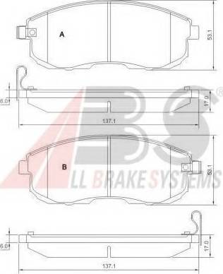 A.B.S. 37648 OE - Kit pastiglie freno, Freno a disco autozon.pro