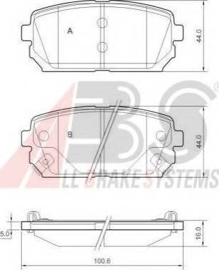 A.B.S. 37621 OE - Kit pastiglie freno, Freno a disco autozon.pro