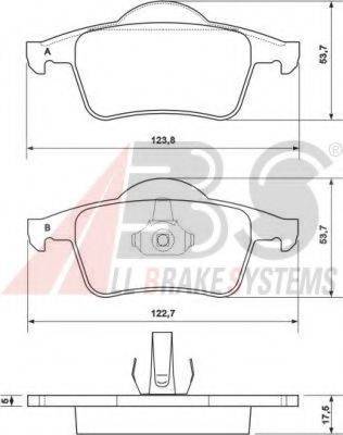 A.B.S. 37098 OE - Kit pastiglie freno, Freno a disco autozon.pro