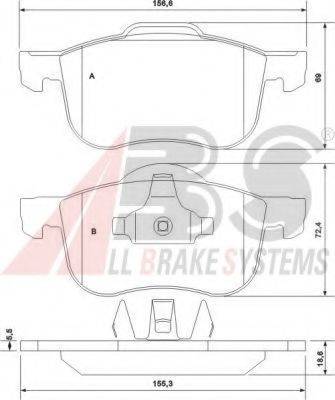 A.B.S. 37097 OE - Kit pastiglie freno, Freno a disco autozon.pro