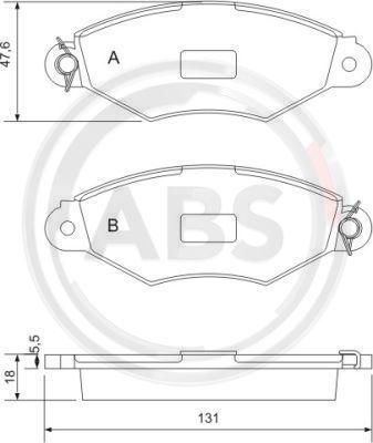 A.B.S. 37040 - Kit pastiglie freno, Freno a disco autozon.pro