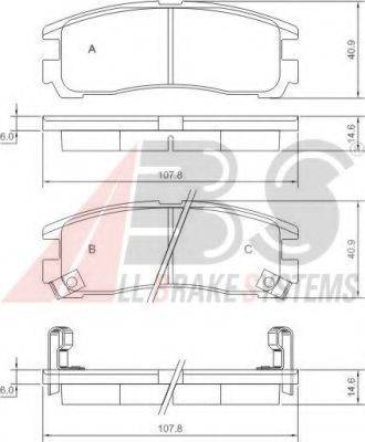 A.B.S. 37014 OE - Kit pastiglie freno, Freno a disco autozon.pro