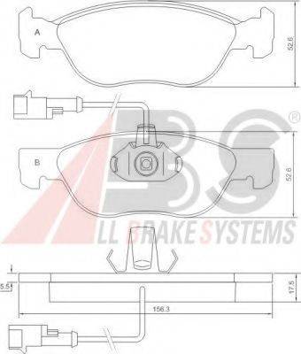 A.B.S. 37013 OE - Kit pastiglie freno, Freno a disco autozon.pro