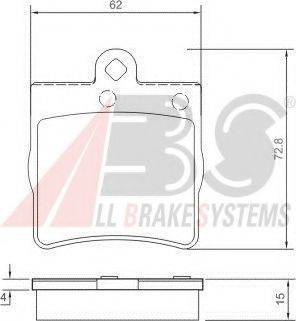 A.B.S. 37021 OE - Kit pastiglie freno, Freno a disco autozon.pro