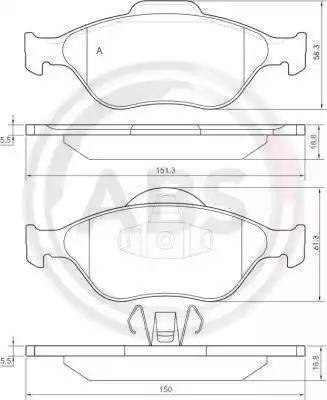 Parts-Mall PK2-010 - Kit pastiglie freno, Freno a disco autozon.pro